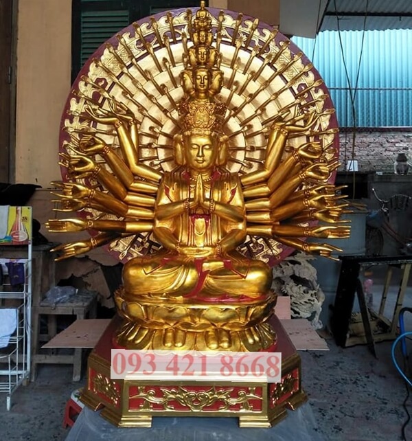 Tượng Phật Quán Thế Âm bằng gỗ - Đồ thờ Sơn Đồng